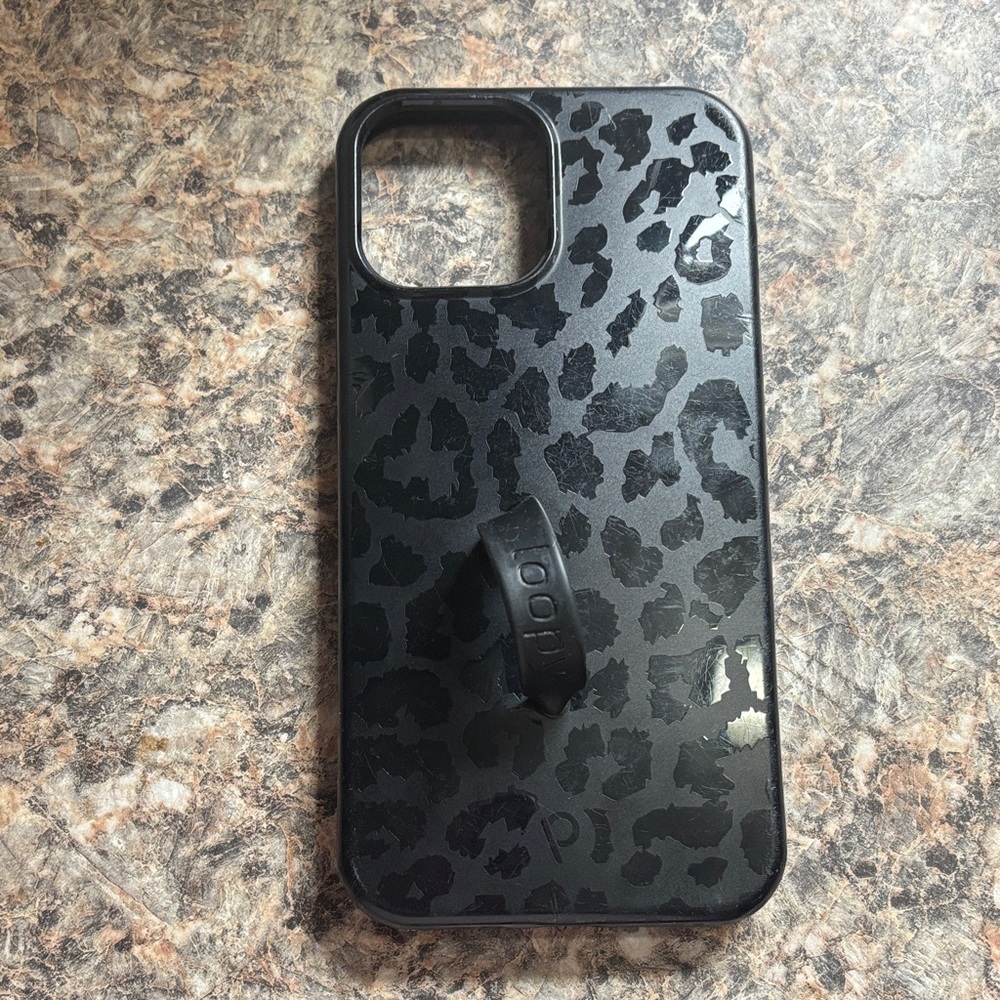 Loopy Case Black Leopard Print Phone Case
